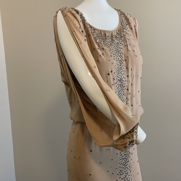 HAUTE HIPPIE Nude SILK sequin studded embellished dress ⭐️HOST PICK⭐️ small NWOT - Picture 10 of 14